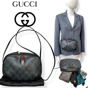 ✨GUCCI Ophidia Black GG Shoulder Bag | Collectible ✨